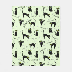 Mod Black Cats Fleecedecke