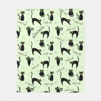 Mod Black Cats Fleecedecke