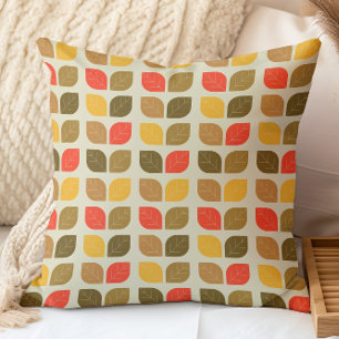 Mod Blätter Herbst Geometrisches Muster Kissen