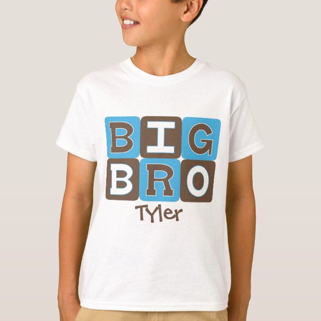 MOD blockiert großes Bro -, die das Blau u. Brown T-Shirt (Vorderseite)