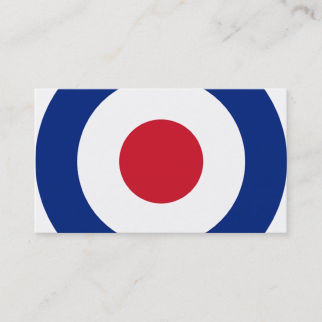 MOD Blue Red and White Business Cards | MOD Gesche Visitenkarte (Vorderseite)