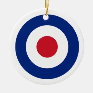 MOD Blue Red and White Keramik Ornament MOD-Gesc