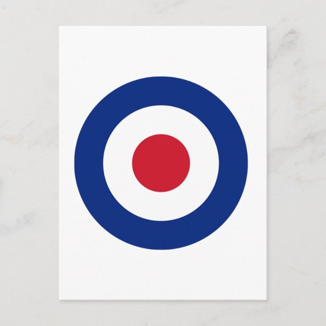 MOD Blue Red and White Post Card | MOD Geschenke Postkarte (Vorderseite)