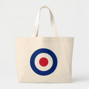 Mod Blue Red and White Tote Bag Lässige MOD-Ges Jumbo Stoffbeutel