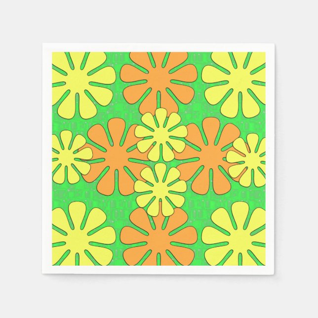 Mod-Blume-Design Serviette (Vorderseite)