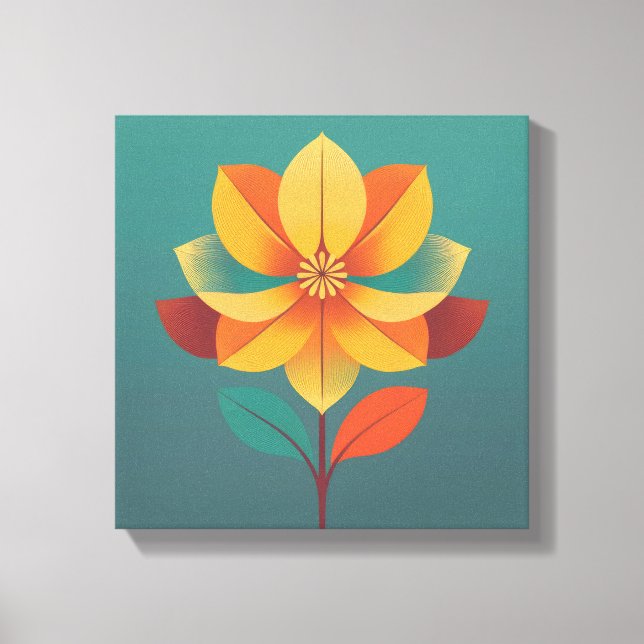 Mod Blume Leinwanddruck (Vorderseite)
