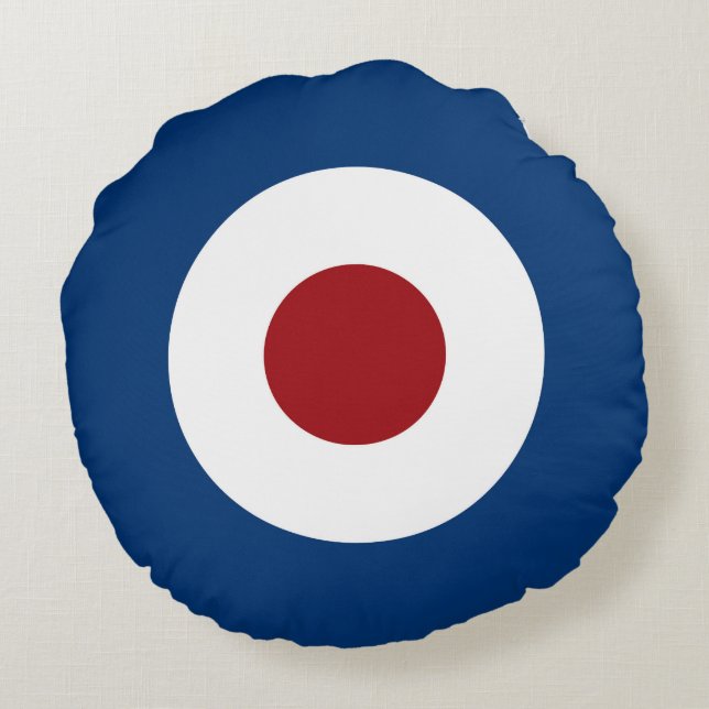 Mod-Bullaugen-Bogenschießen-Ziel Rundes Kissen (Rückseite)