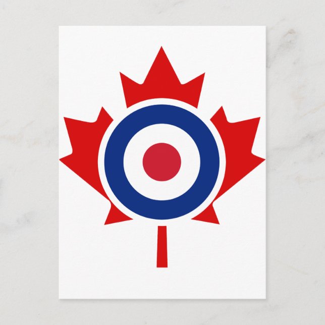 Mod Canada Curling Hockey Target Roundel Postkarte (Vorderseite)