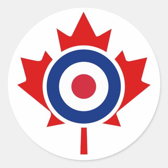 Mod Canada Curling Hockey Target Roundel Runder Aufkleber (Vorderseite)