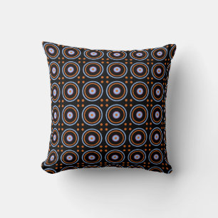 Mod Circles 6 Black Kissen