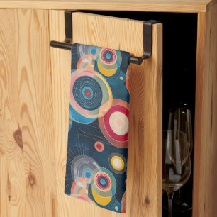 Mod Circles Mid Century im Stil von Hilma af Klint Geschirrtuch