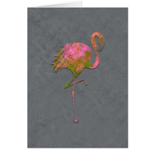 Mod Colorful Flamingo Chic Modern Gray Vielen Dank