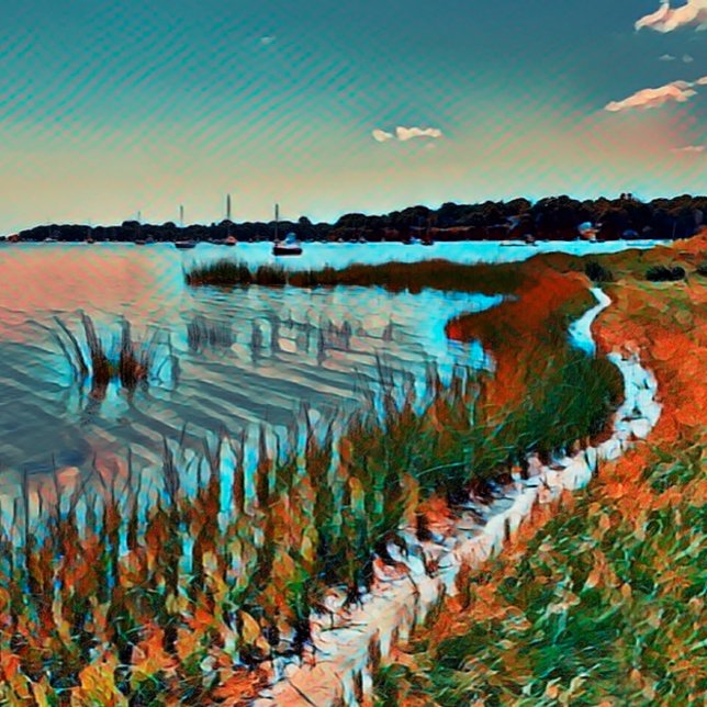 Mod Colors Cape Cod Bay Ocean Pathway Leinwanddruck (Von Creator hochgeladen)