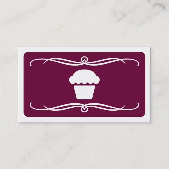 Mod cupcake (Farbe anpassbar) Visitenkarte (Vorderseite)