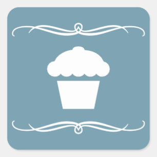 Mod cupcake quadratischer aufkleber