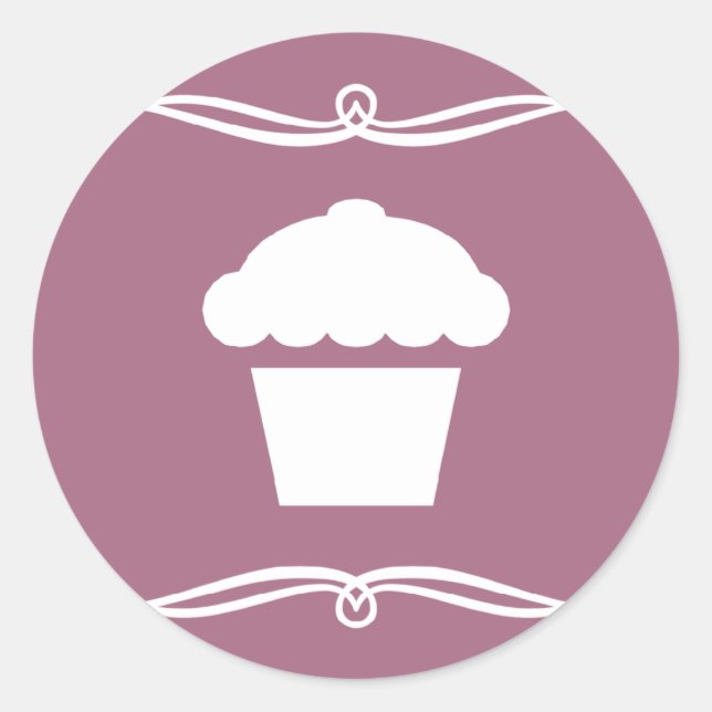 Mod cupcake runder aufkleber (Vorderseite)