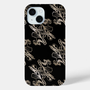 Mod-Damast-Textur (silber und schwarz) Case-Mate iPhone Hülle