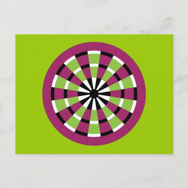 Mod Dartboard Postkarte (Vorderseite)