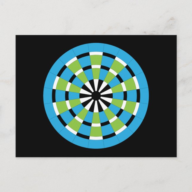 Mod Dartboard Postkarte (Vorderseite)