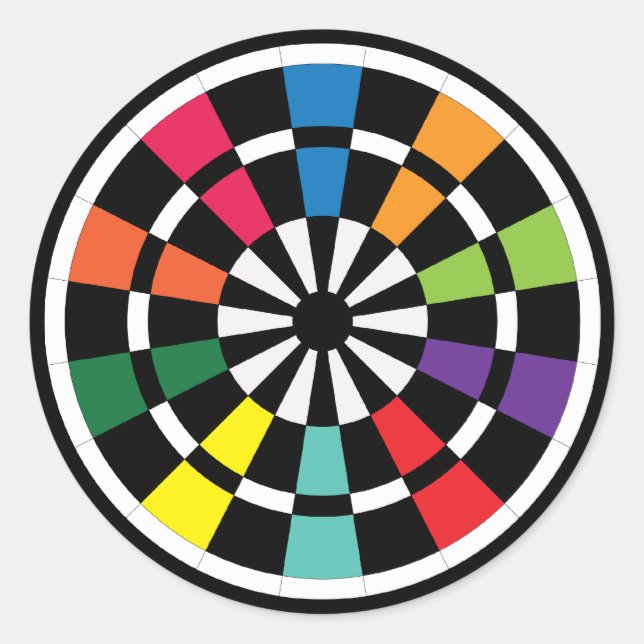 Mod Dartboard Runder Aufkleber (Vorderseite)