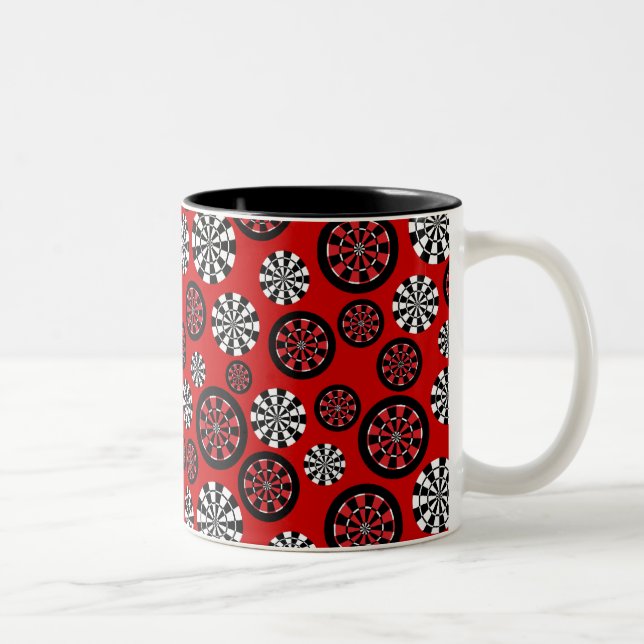 Mod Dartboards Zweifarbige Tasse (Rechts)