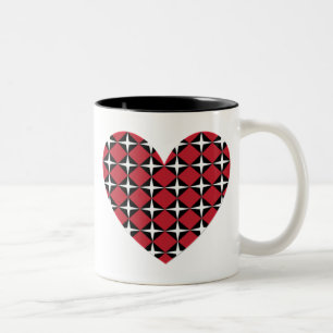 Mod Diamond Heart Zweifarbige Tasse