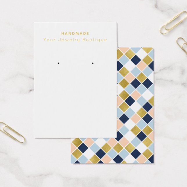 Mod Diamond Squares Earring Display Cards (Büro)