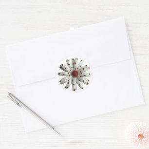 MOD Dot Daisy Blume Blumenfrühlings Sommerhochzeit Runder Aufkleber