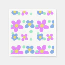 Mod Dots Blumendruck Serviette