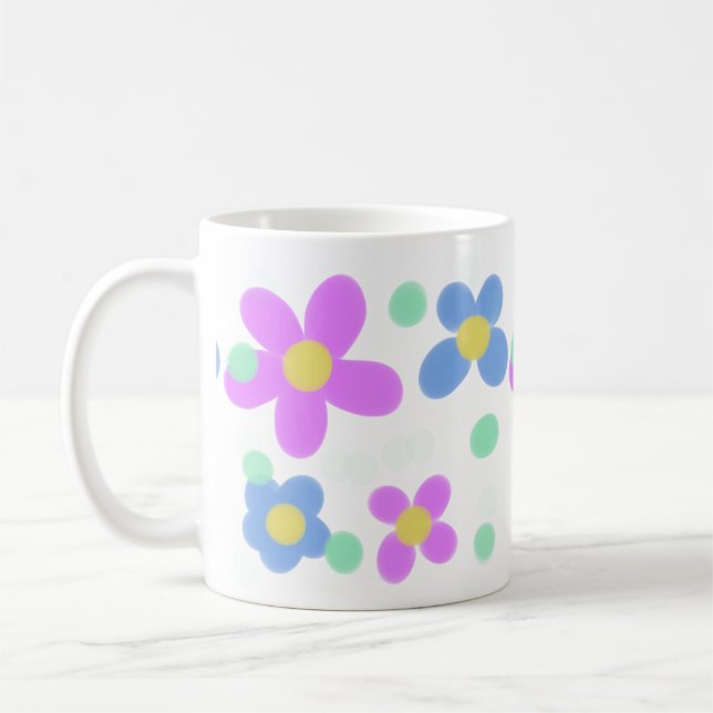 Mod Dots Floral Print Tasse (Links)