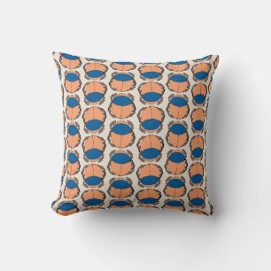 Mod Egyptian Scarab Motif Pattern Throw Kissen