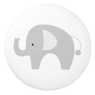 Mod-Elefant-Keramik-Griff - Weiß Keramikknauf
