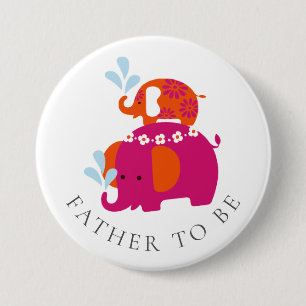 Mod Elephant Baby Shower Vater zu sein Button