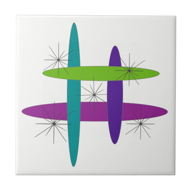 Mod Elliptisch Fliese (Vorderseite)