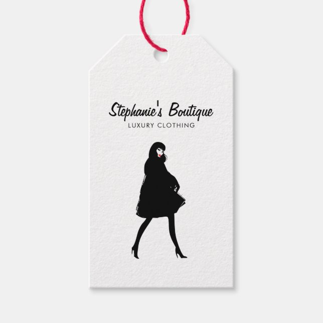 Mod Fashion Girl Boutique Geschenkanhänger (Vorderseite)