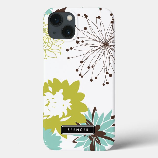 Mod Floral Muster Personalisiert iPad Air Hüllen (Rückseite)