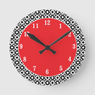 Mod Flower Power Runde Wanduhr