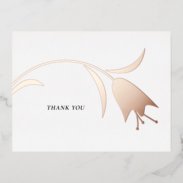 MOD FOIL TULIP WEDD DANKE KARTEN (Vorderseite)