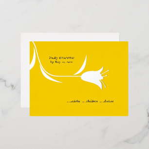 MOD FOIL TULIP WEDD RSVP CARD FOLIEN FEIERTAGSPOSTKARTE