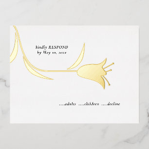 MOD FOIL TULIP WEDD RSVP CARD FOLIEN FEIERTAGSPOSTKARTE