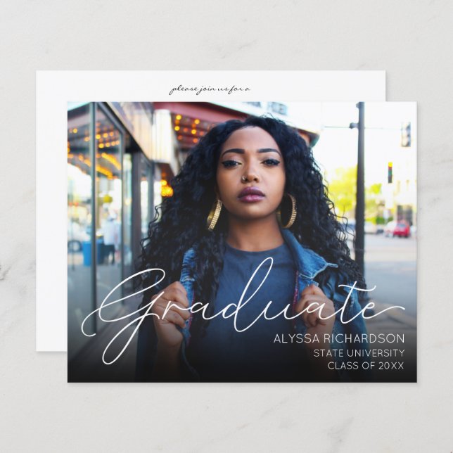 Mod-Foto-Graduierungspartei für Budgetskripte (Vorne/Hinten)