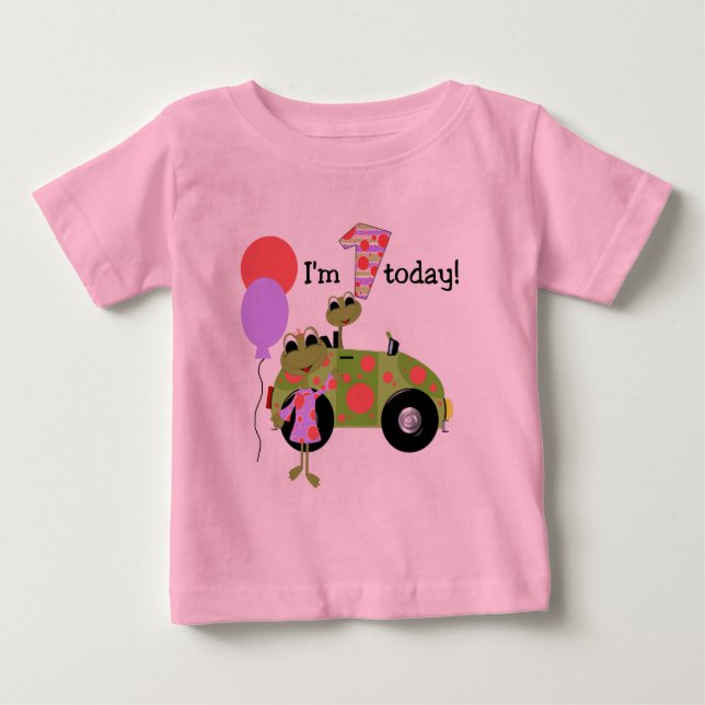 Mod Frogs 1. Geburtstag Baby T-shirt (Vorderseite)