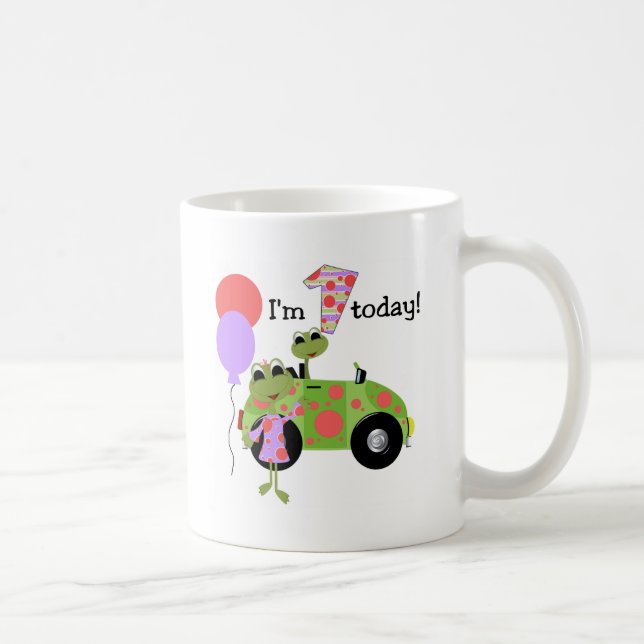 Mod Frogs 1. Geburtstag Kaffeetasse (Rechts)