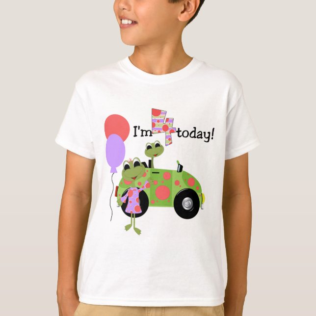 Mod Frogs 4th Birthday Tshirts und Geschenke (Vorderseite)