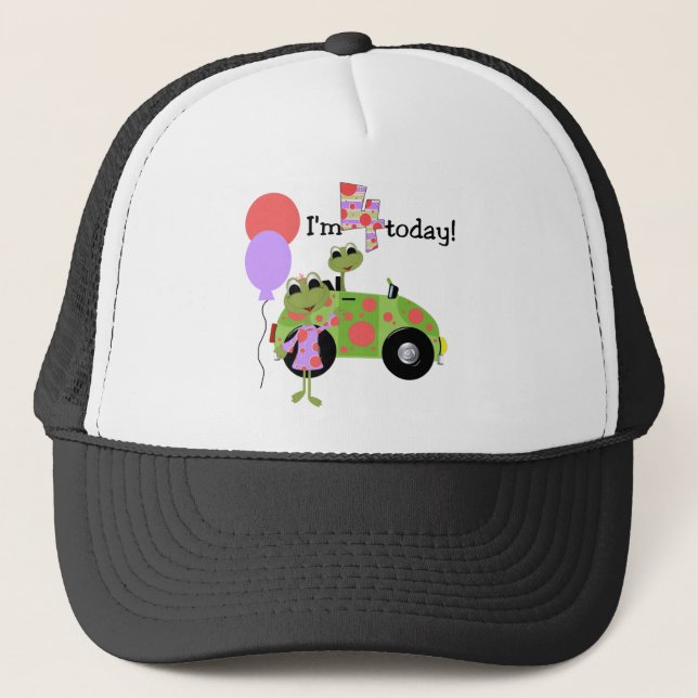 Mod Frogs 4th Birthday Tshirts und Geschenke Truckerkappe (Vorderseite)
