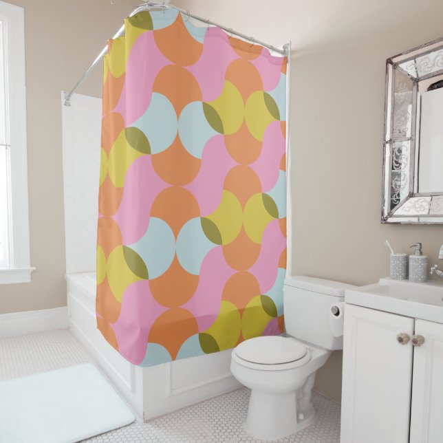 Mod für Abstrakte geometrische Formen des Mittelja Duschvorhang (Beispiel)