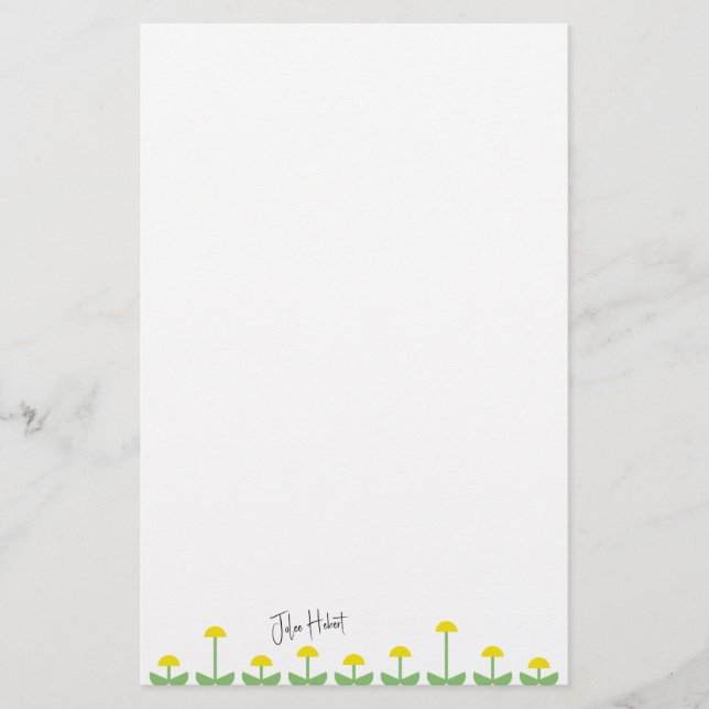 Mod Garten Briefpapier (Vorderseite)