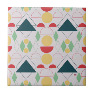 Mod Geometric Grau Keramik Tile Fliese