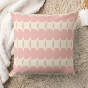 Mod geometrische Form in rosa und cremefarbenem Mu Kissen