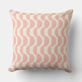 Mod geometrische Form in rosa und cremefarbenem Mu Kissen